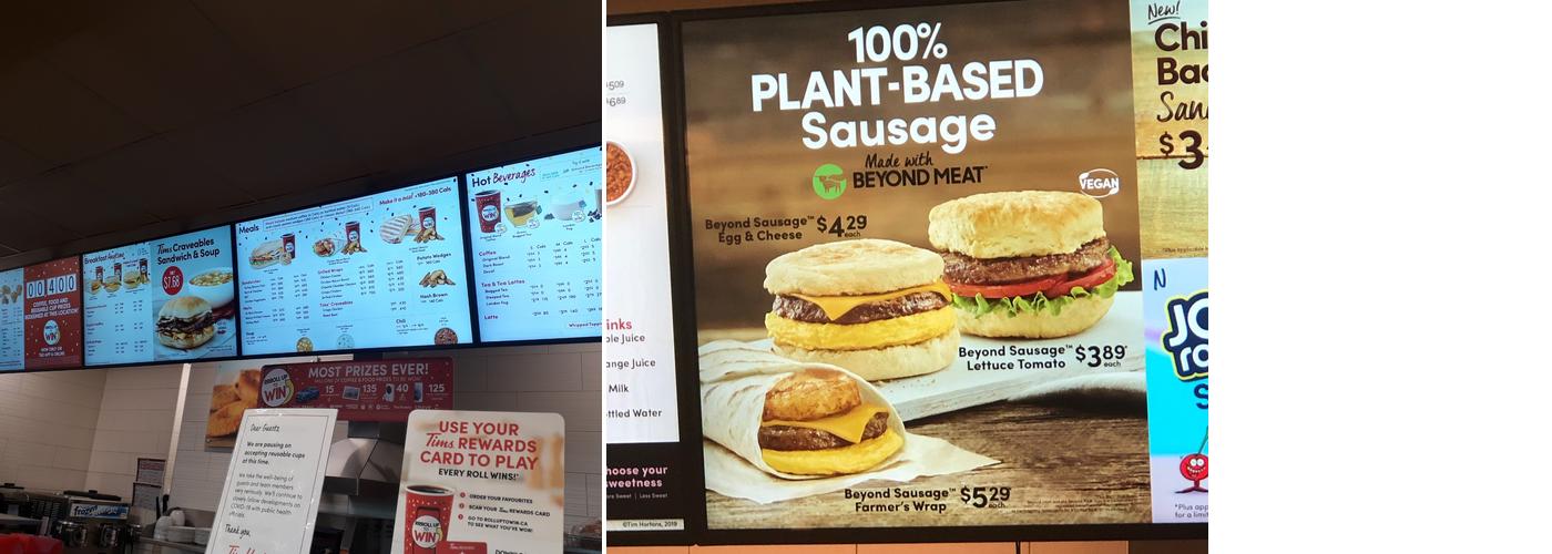 Tim Hortons Menu