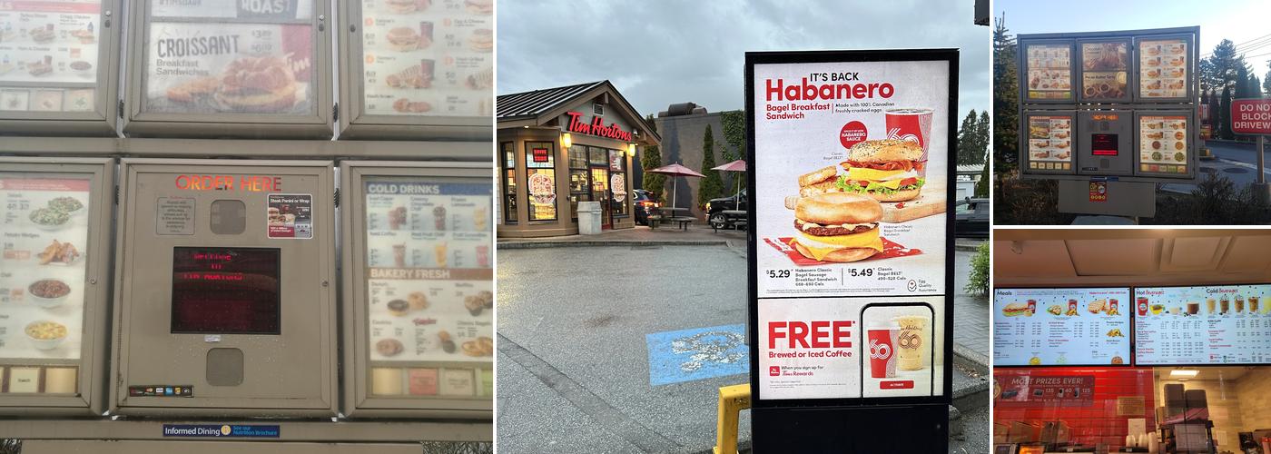 Tim Hortons Menu