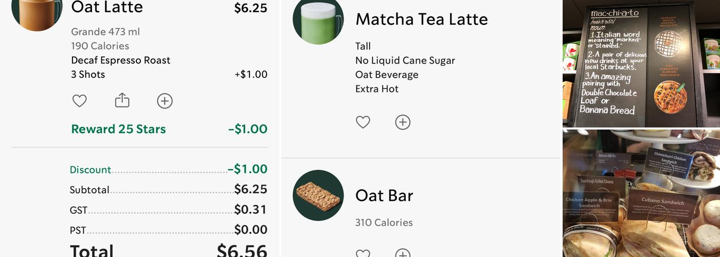 Starbucks Menu