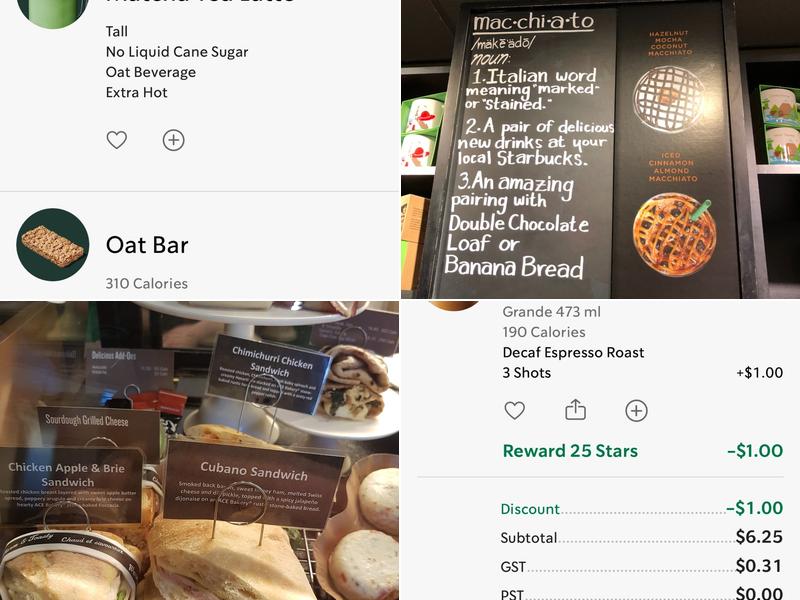 Starbucks Menu