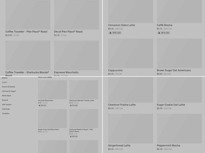 Starbucks Menu