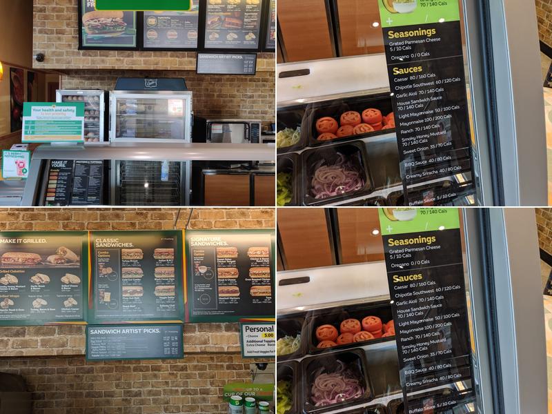 Subway Menu