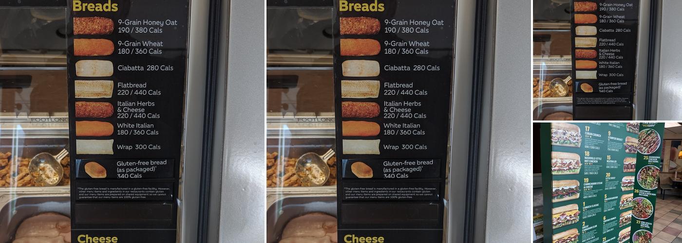 Subway Menu