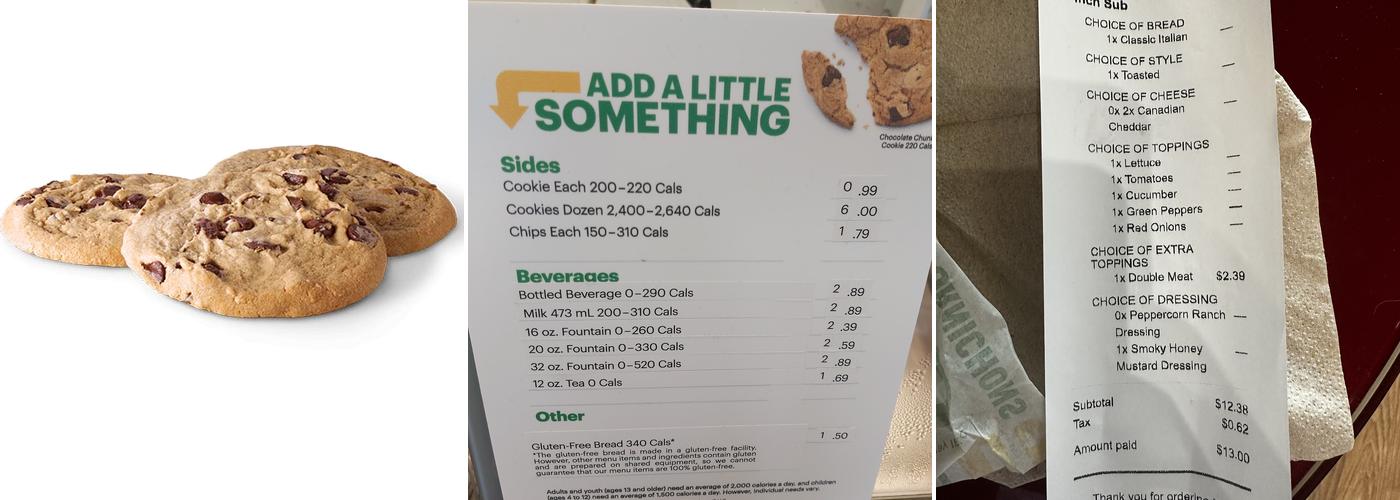 Subway Menu