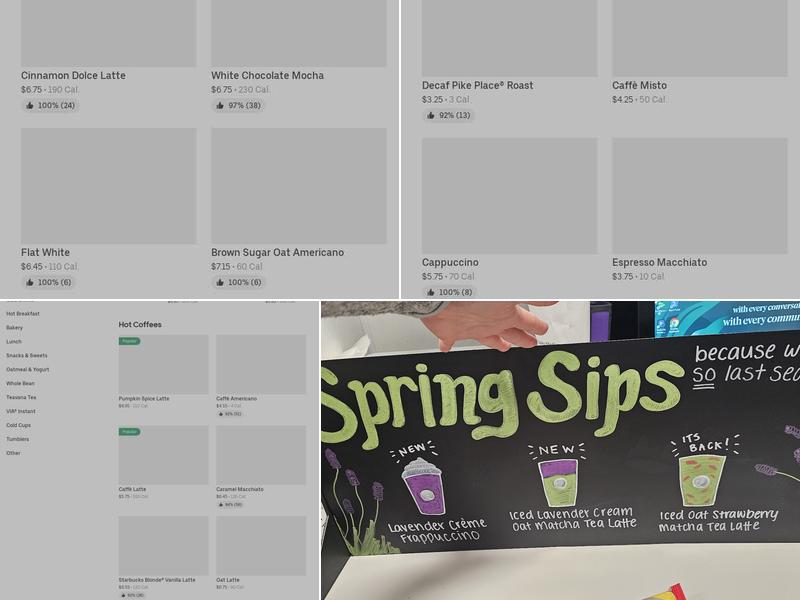 Starbucks Menu