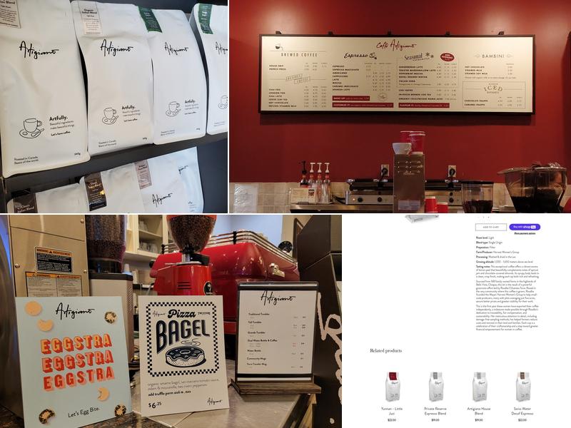 Artigiano Burnaby Menu