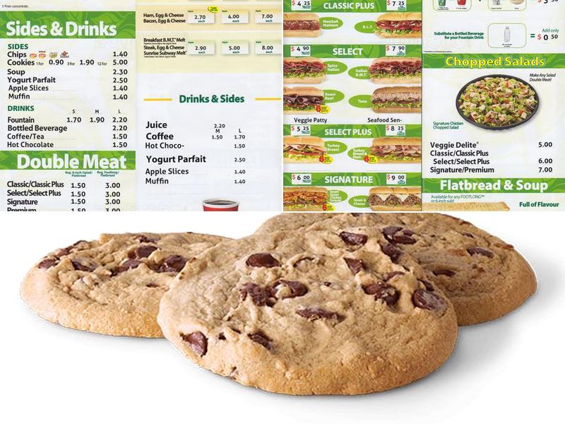 Subway Menu