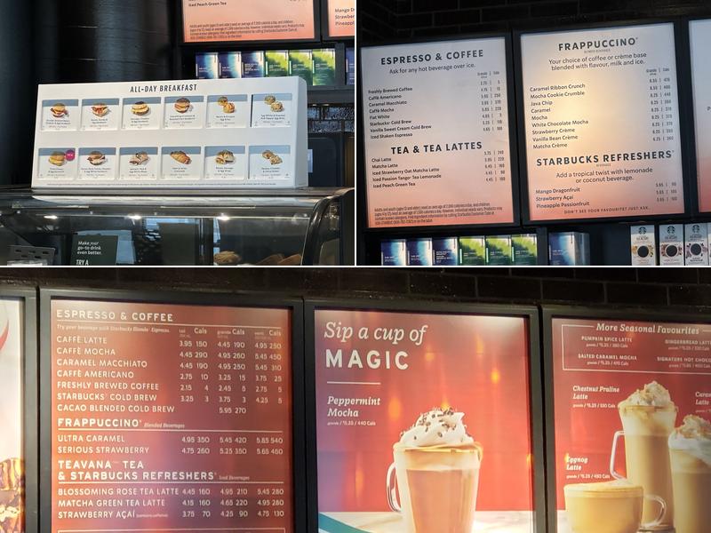 Starbucks Menu