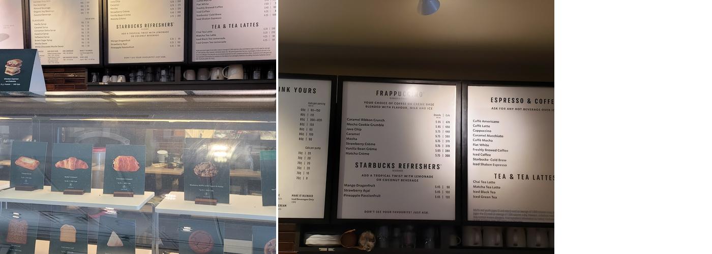 Starbucks Menu