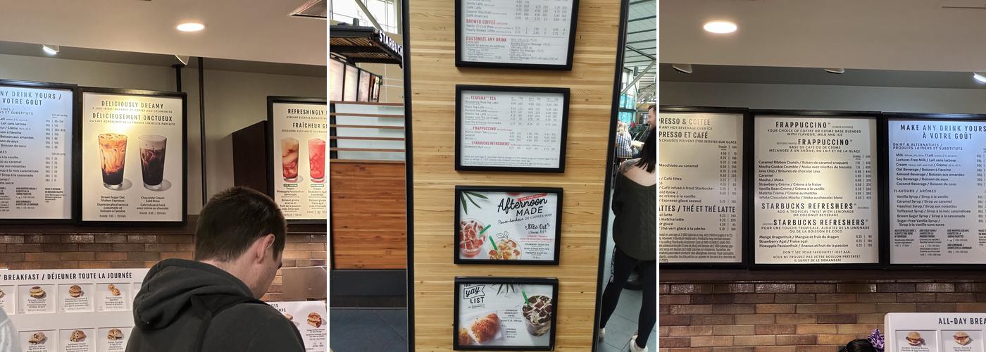 Starbucks Menu