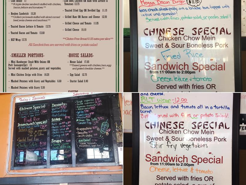 Corner House Cafe Menu