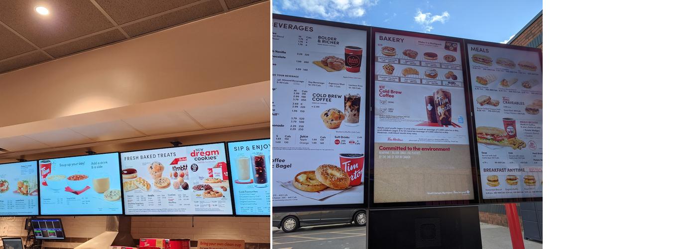 Tim Hortons Menu