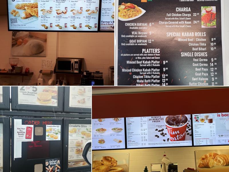Tim Hortons Menu