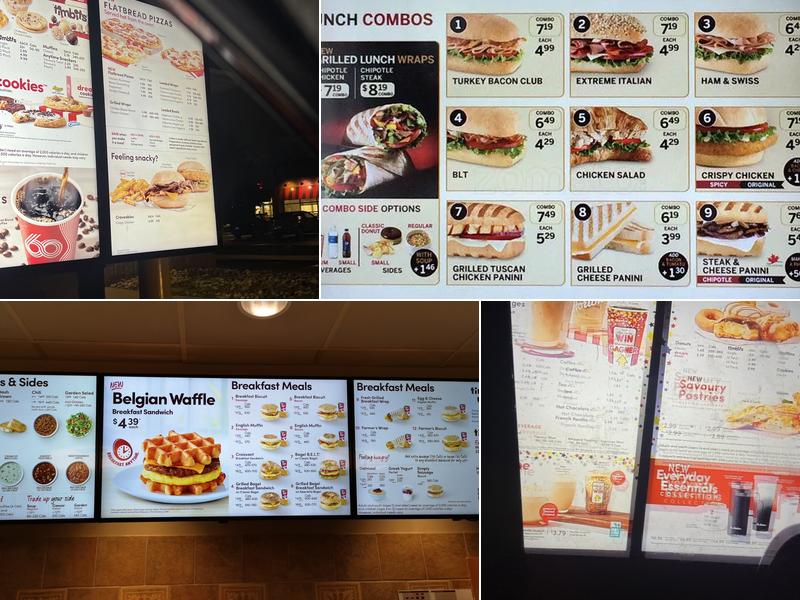 Tim Hortons Menu