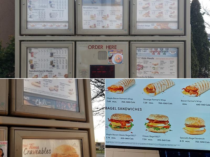 Tim Hortons Menu
