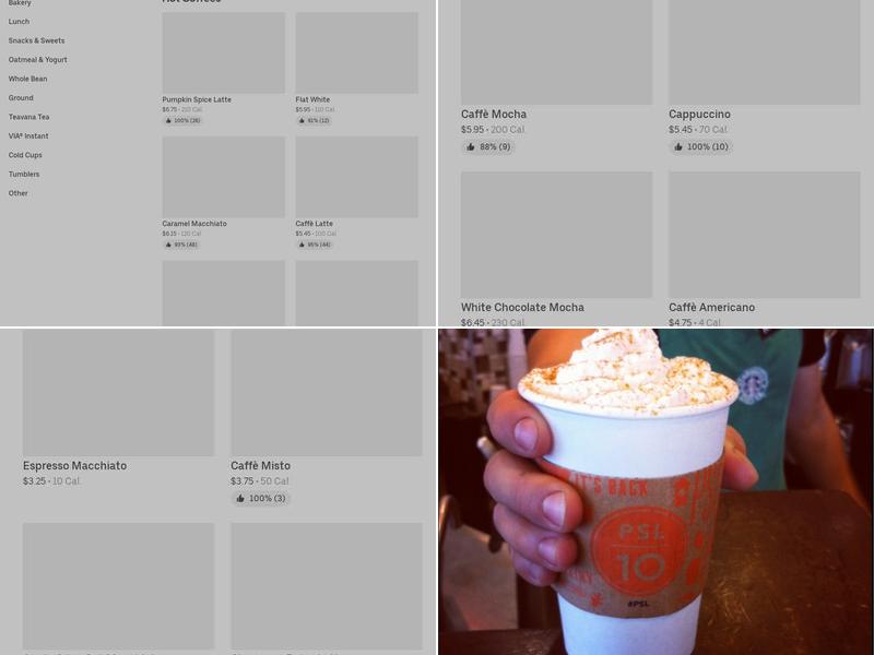 Starbucks Menu