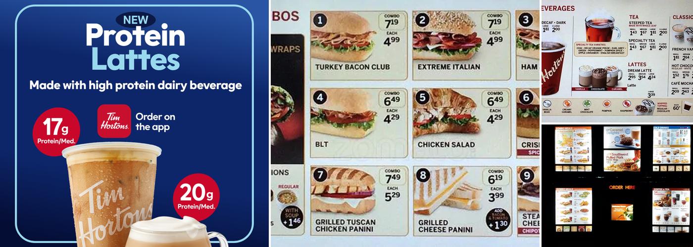 Tim Hortons Menu