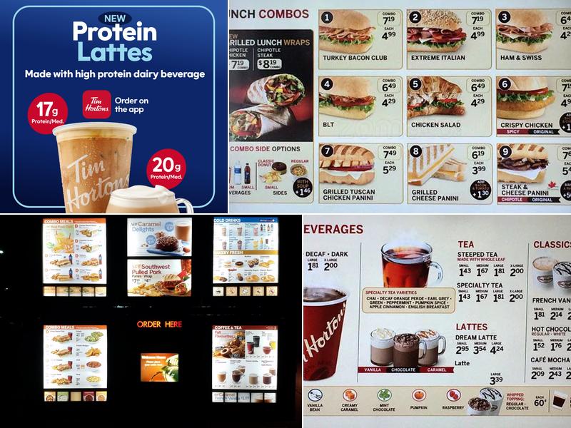 Tim Hortons Menu