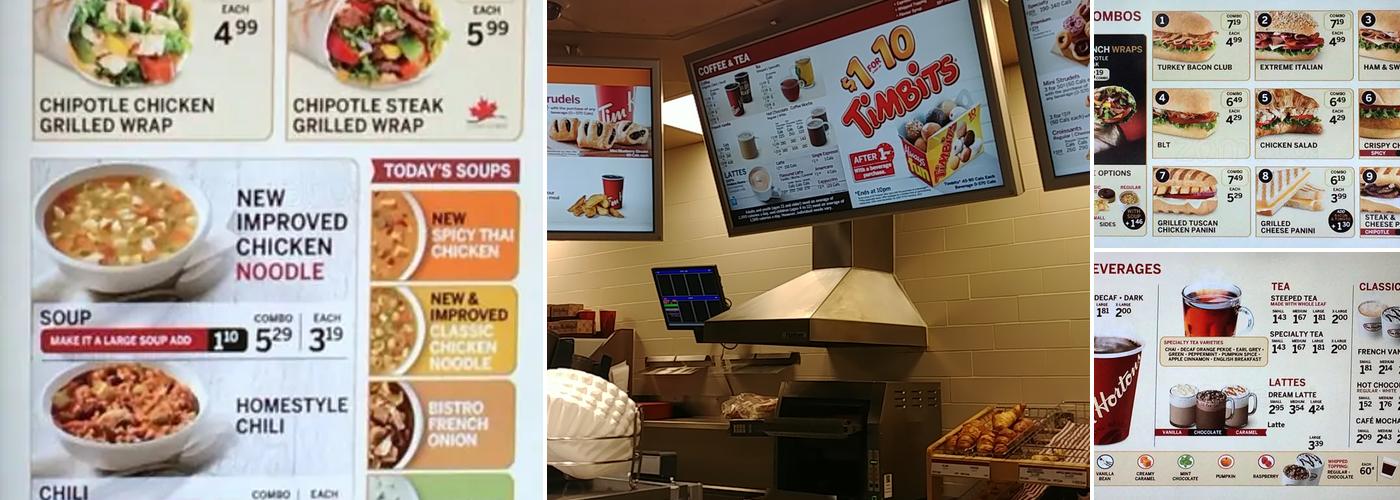 Tim Hortons Menu