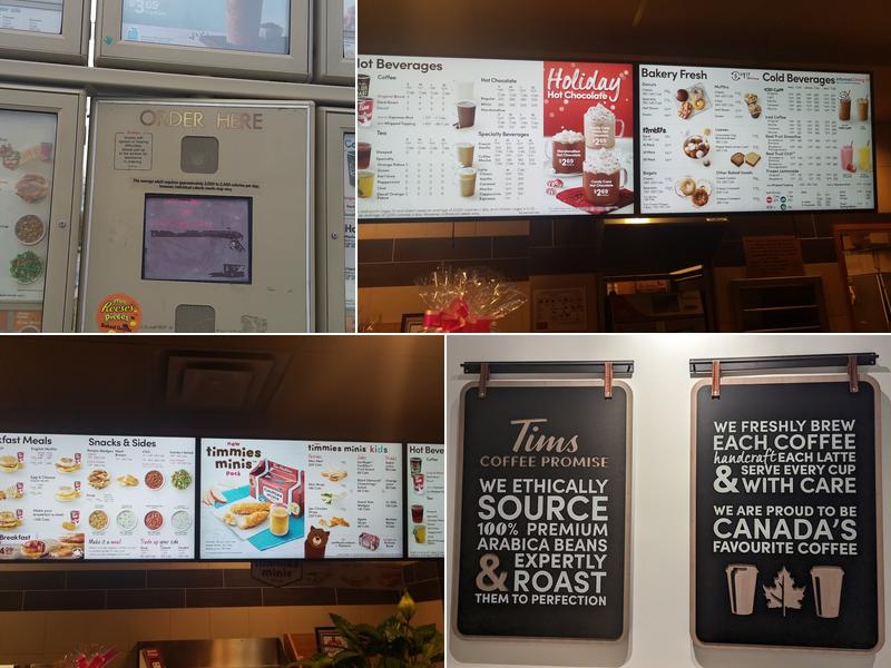Tim Hortons Menu