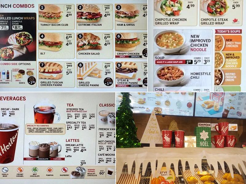 Tim Hortons Menu