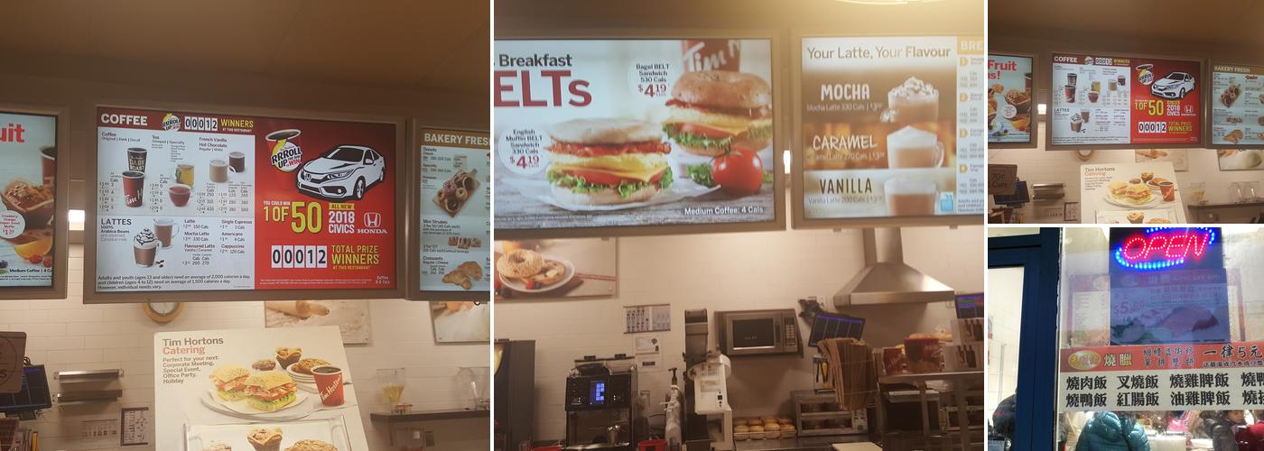Tim Hortons Menu