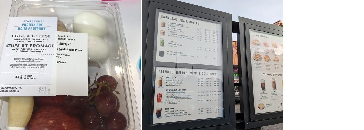 Starbucks Coffee Company Menu