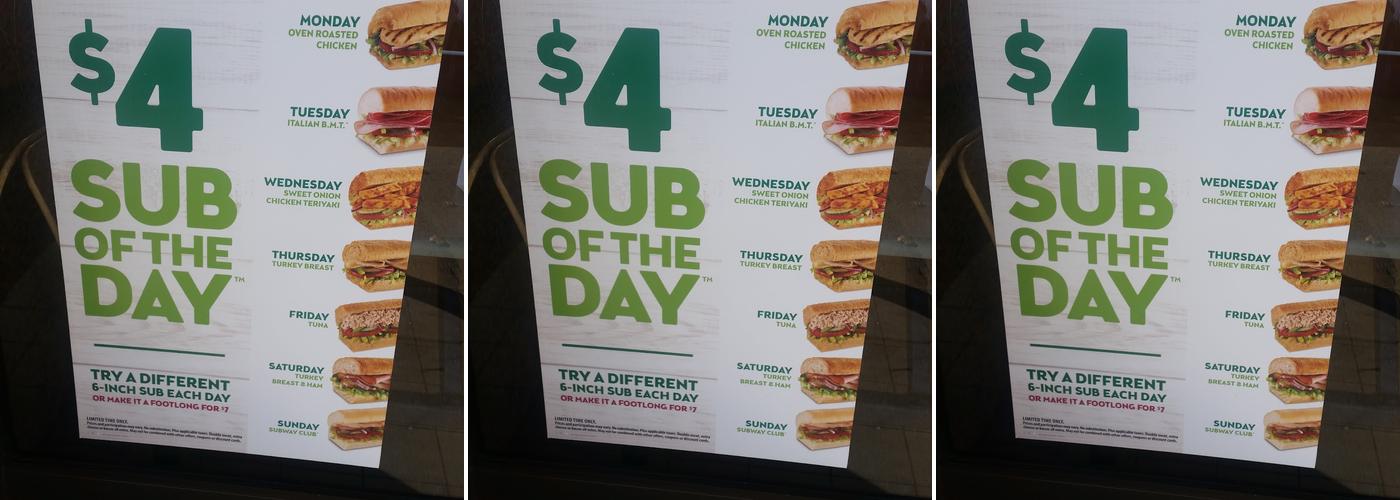 Subway Menu