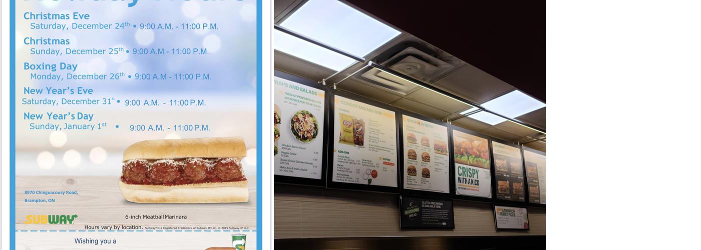 Subway Menu