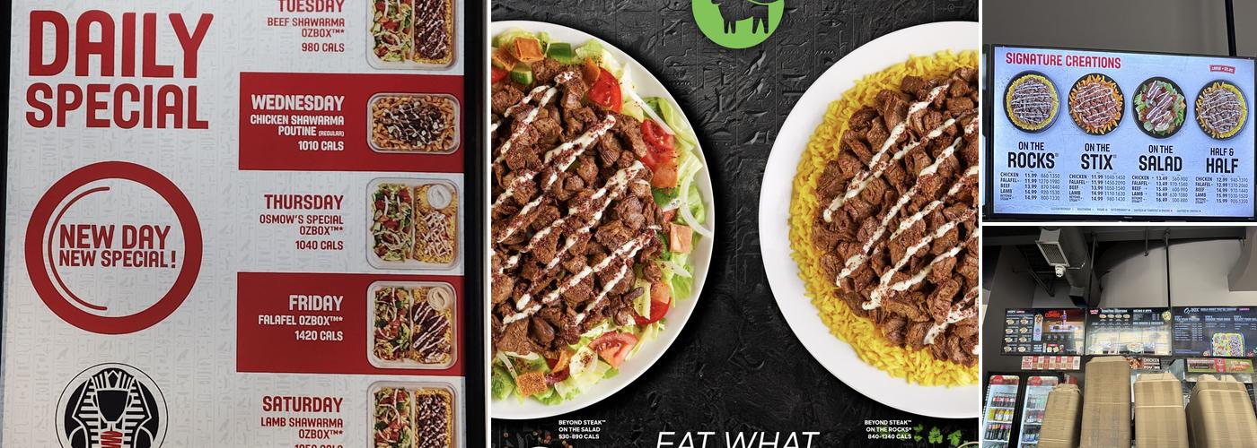 Osmow's Shawarma Menu
