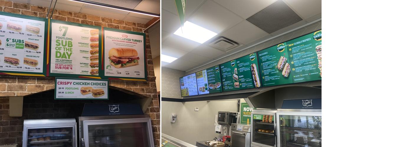 Subway Menu
