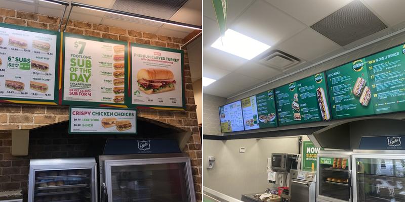 Subway Menu