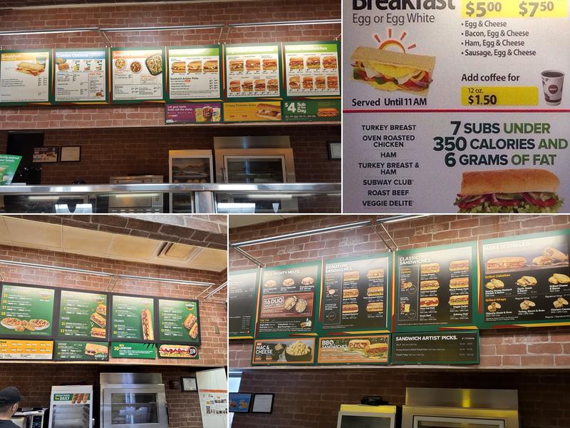 Subway Menu