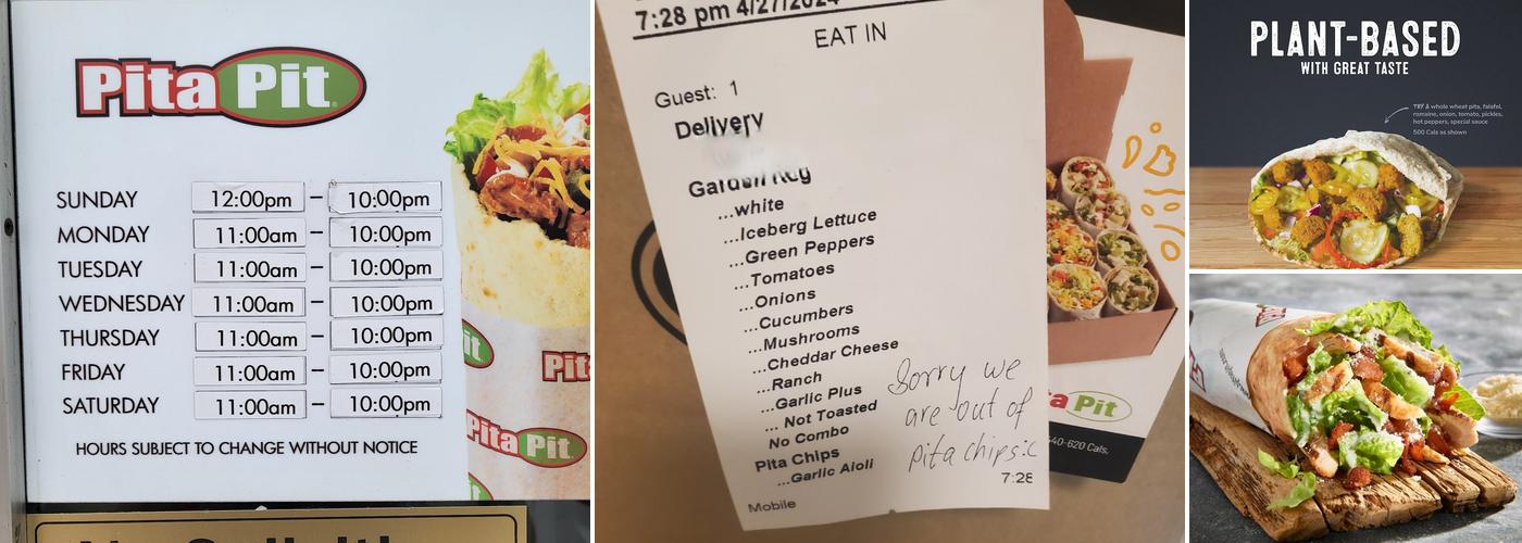 Pita Pit Menu