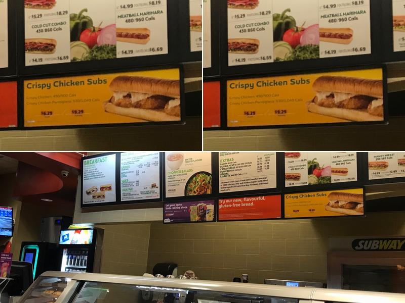 Subway Menu