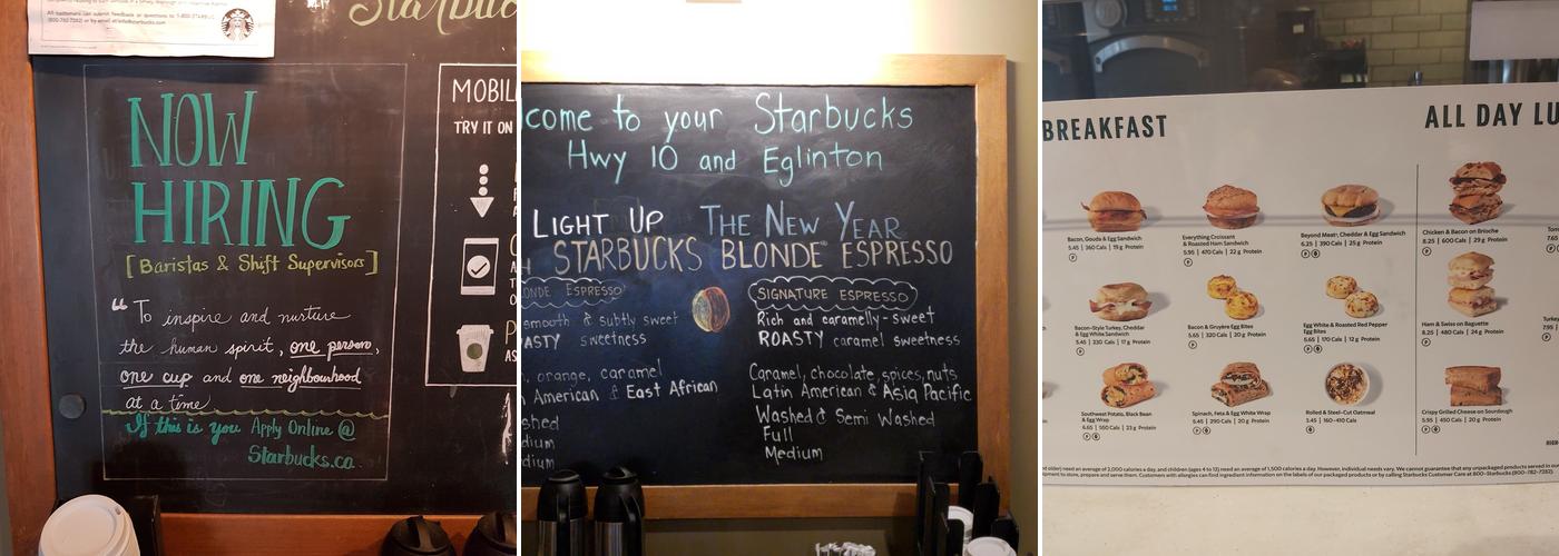 Starbucks Menu