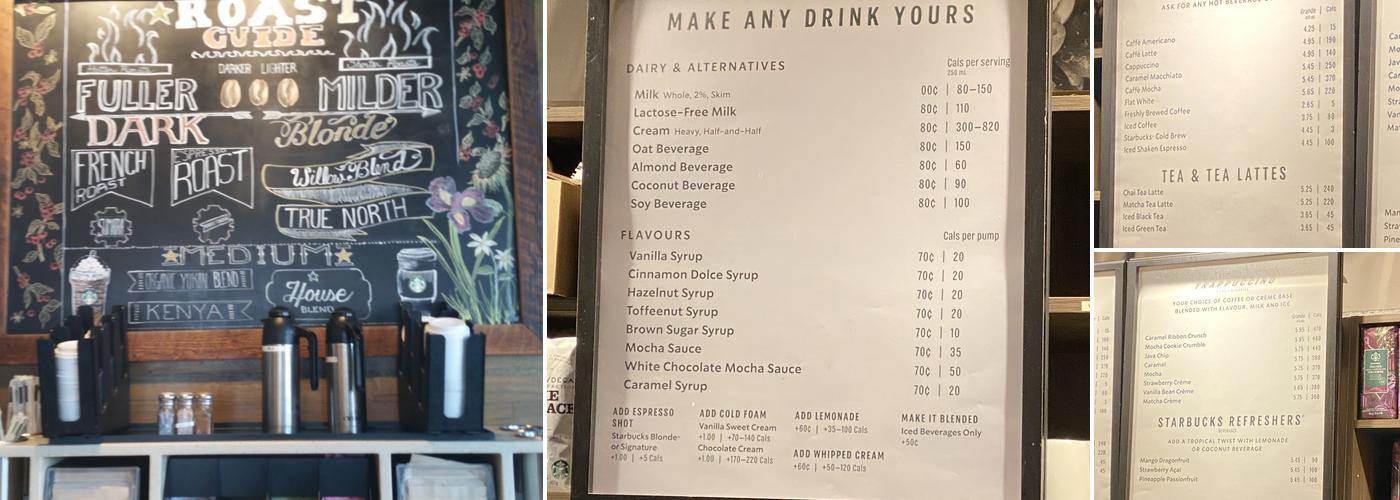 Starbucks Menu