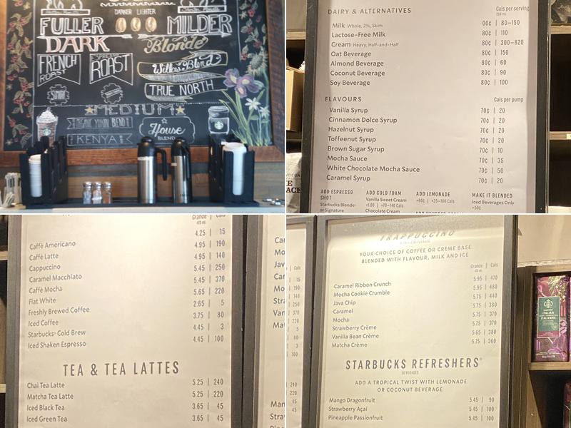 Starbucks Menu