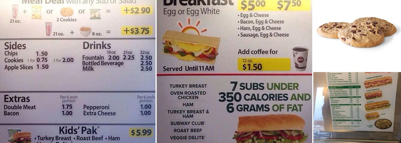 Subway Menu
