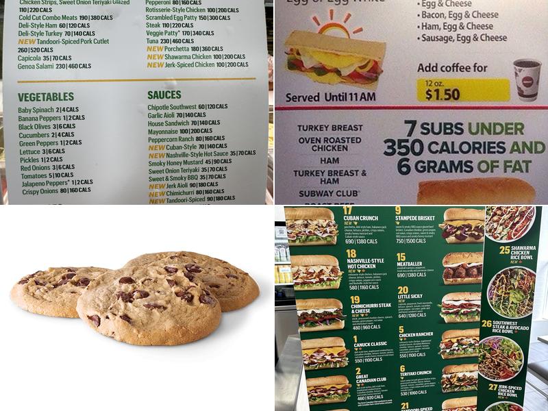 Subway Menu