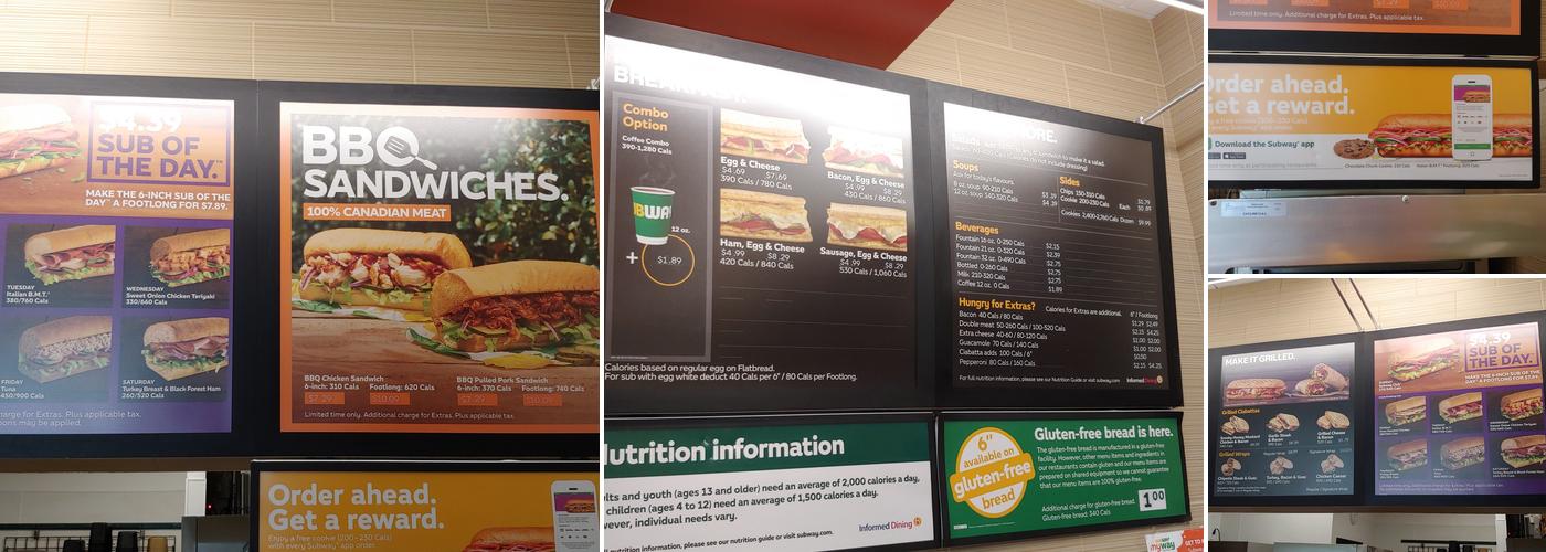 Subway Menu