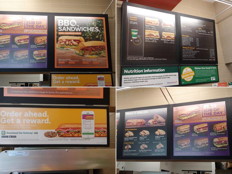 Subway Menu
