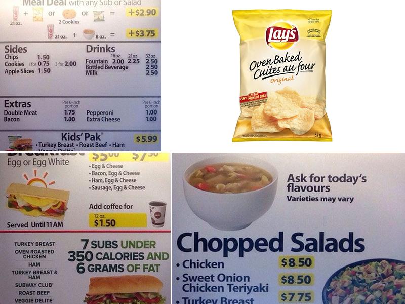 Subway Menu