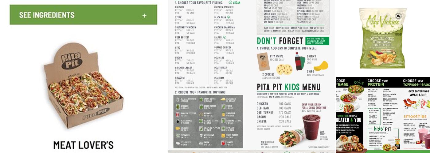 Pita Pit Menu