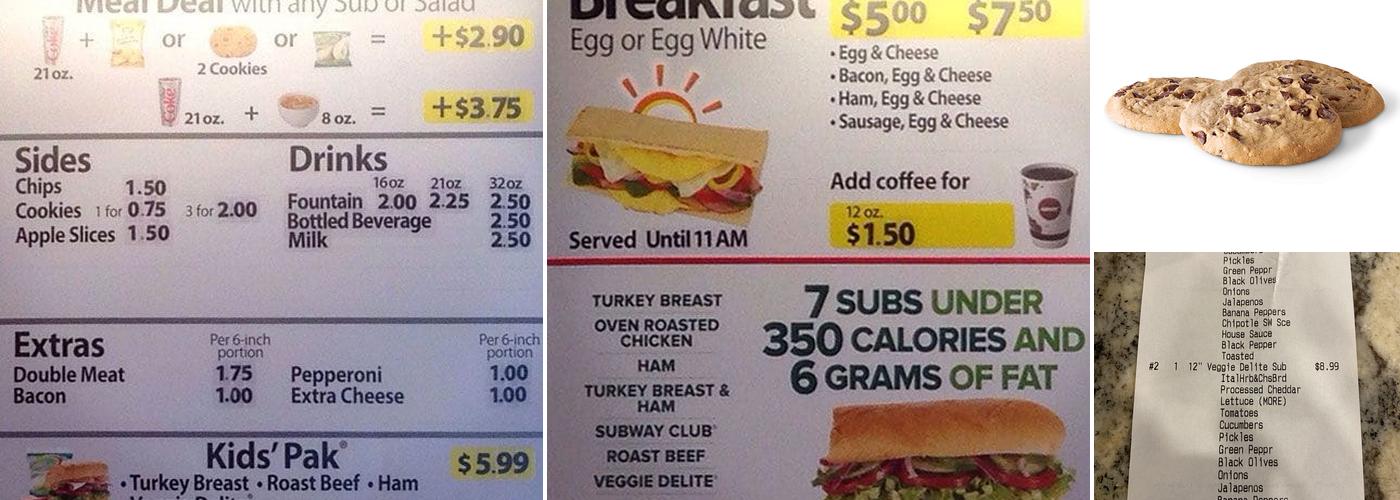 Subway Menu