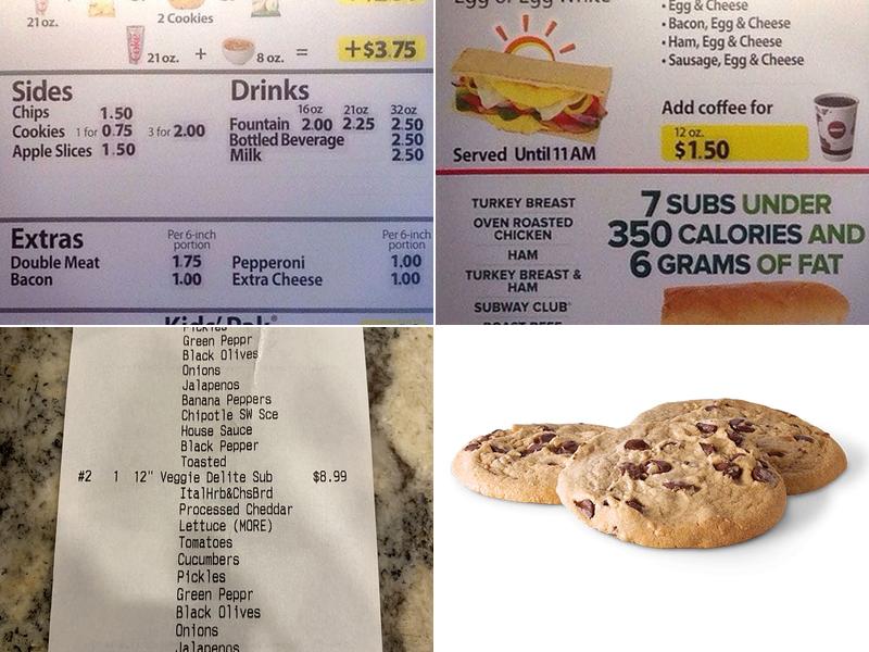 Subway Menu
