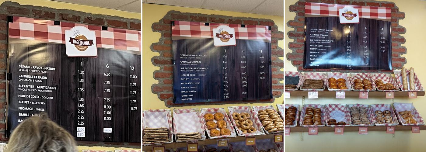 Bagelmania Menu