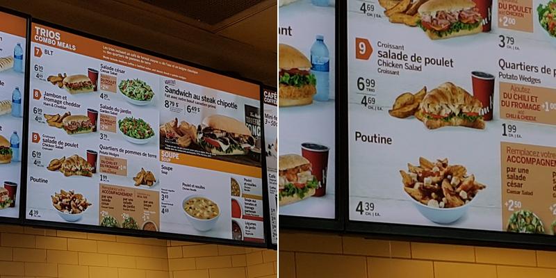 Tim Hortons Menu