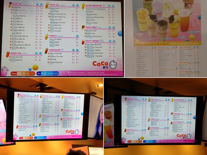 CoCo Fresh Tea & Juice - Downtown Menu