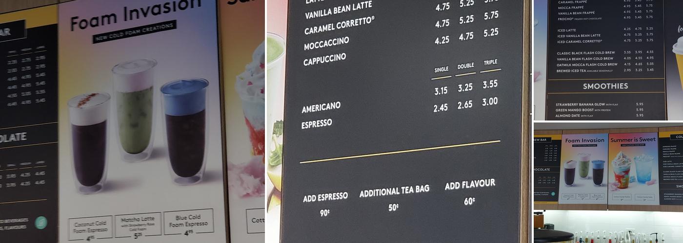 Second Cup Café Menu